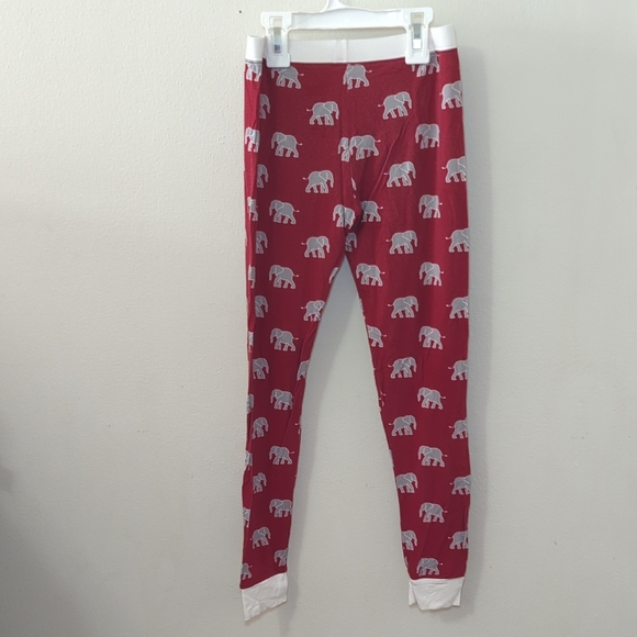 Southern Slumber Red Elephant Bamboo Pajamas Bama Crimson Tide Girls Size 9/10 - Picture 6 of 7